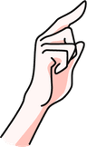 Left hand cupping